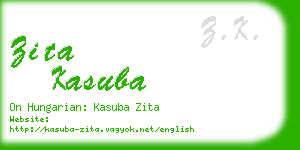 zita kasuba business card